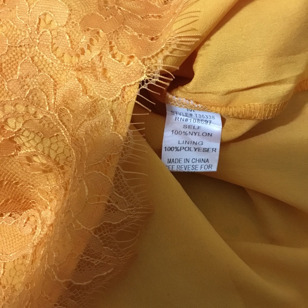 NWT ALICE BLUE Orange Unconventional Lace 3/4 Sleeve Top M - Picture 8 of 9